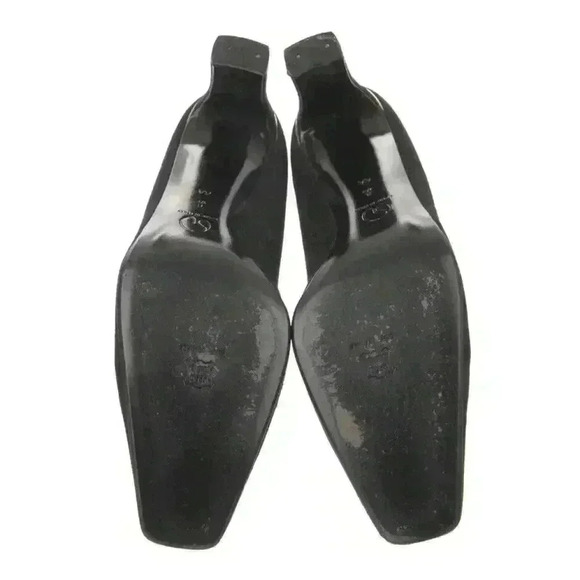 ST. JOHN Chiara Black Suede Mary Jane Square Toe Pumps US 8.5 AA Old Money - Picture 6 of 8